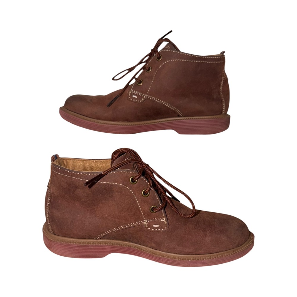 Florsheim Boys Brown Leather Comfortech Chukka Boots 16632-215 Size 1M